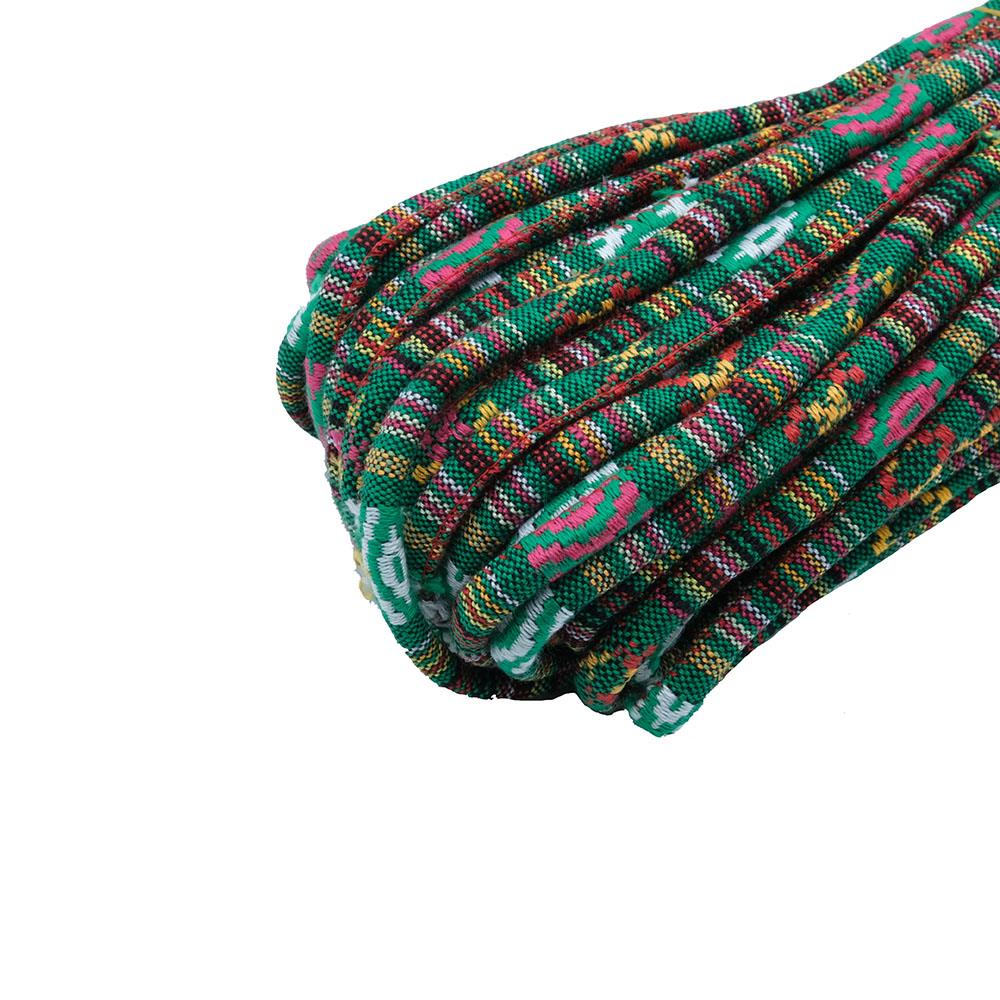 Yeşil Desenli Kordon İp 6 mm 1 Metre