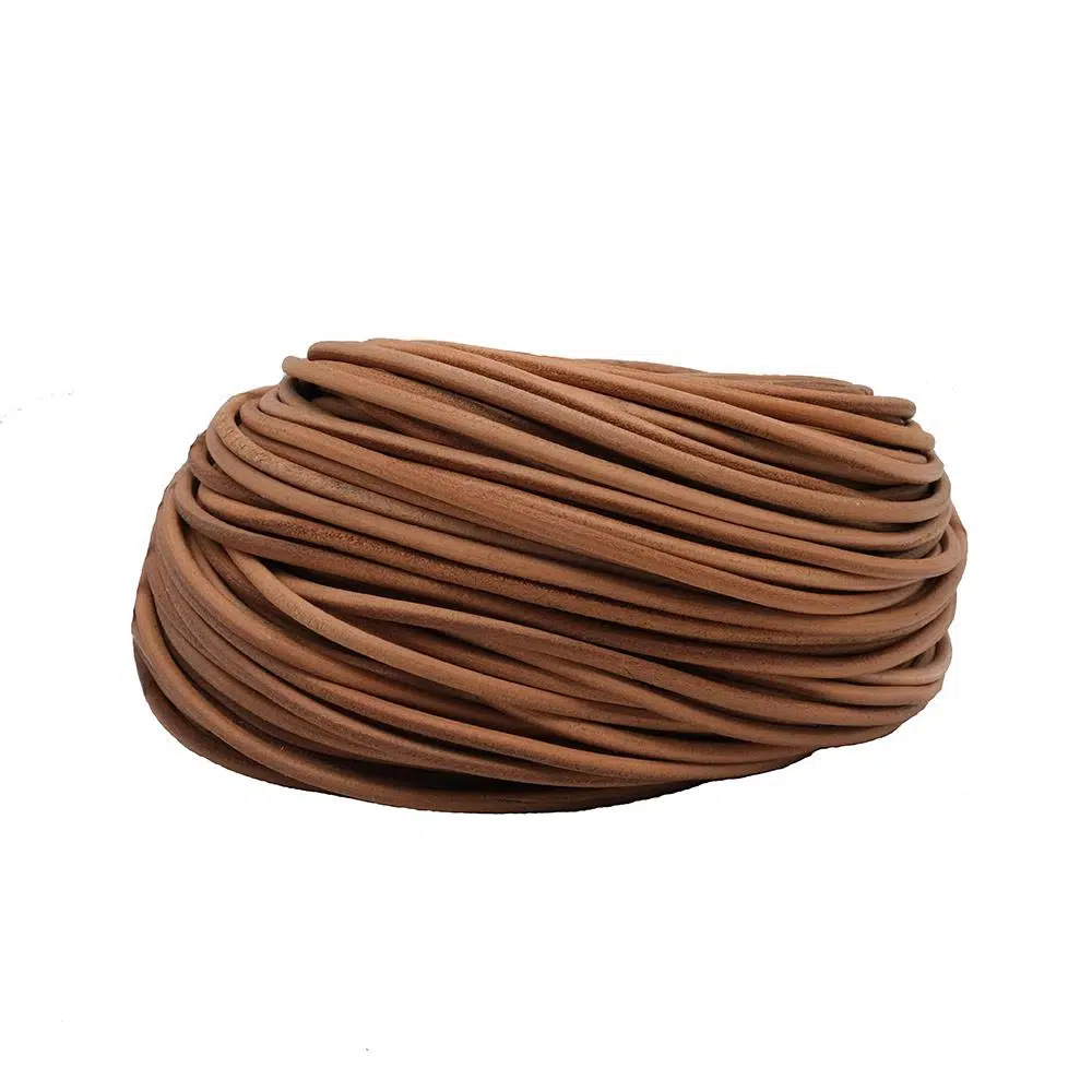 Bileklik ve Hobi Hakiki Sırım Deri İp 5 mm 1 Metre Natural