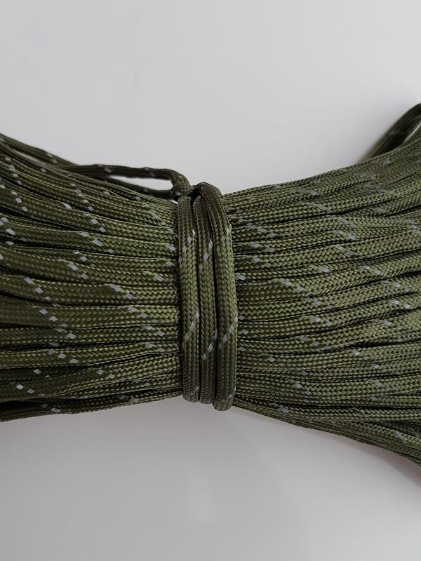Paracord İp 4mm Reflektörlü Haki Renk No:49 Paracord İp 4mm Reflektörlü Haki Renk No:49