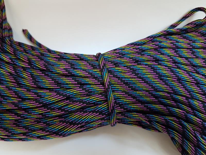 Paracord İp 4mm Mor Mavi Desenli No:76 Paracord İp 4mm Mor Mavi Desenli No:76