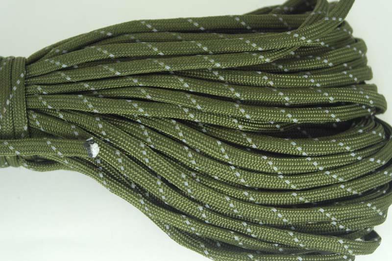 Paracord İp 4mm Simli Haki Renk No:17 Paracord İp 4mm Simli Haki Renk No:17