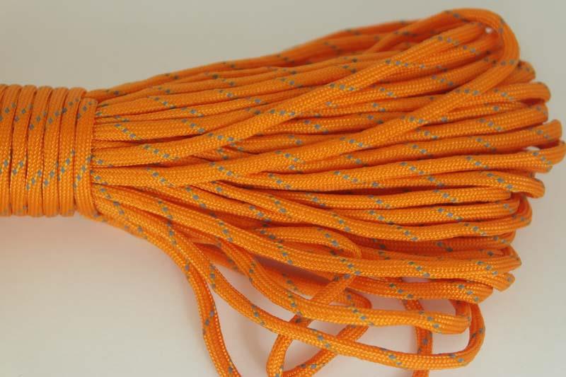 Paracord İp 4mm Reflektörlü Turuncu No:53 Paracord İp 4mm Reflektörlü Turuncu No:53