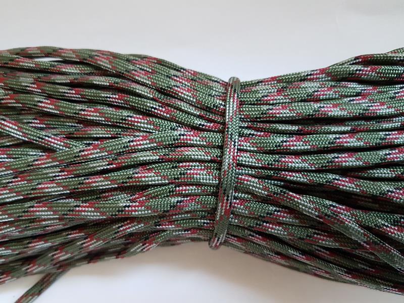 Paracord İp 4mm Yeşil Beyaz Desenli No:81 Paracord İp 4mm Yeşil Beyaz Desenli No:81