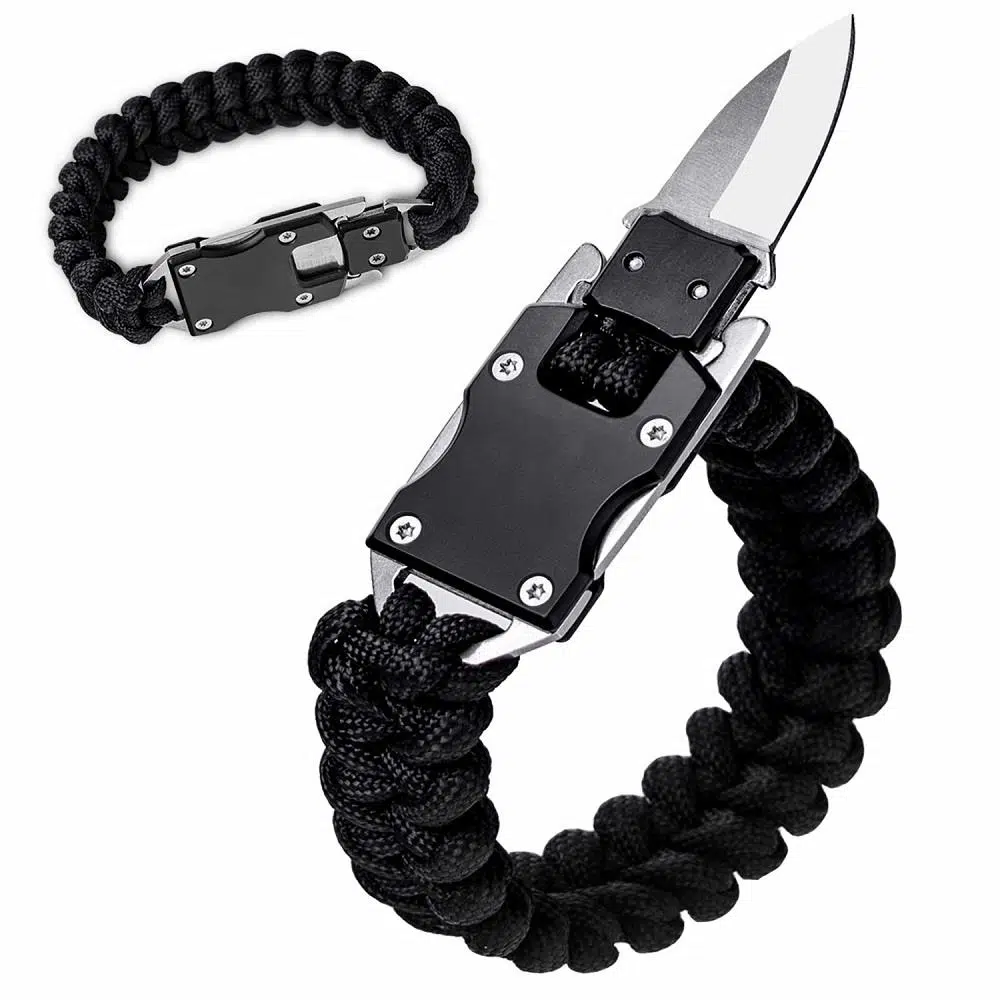 Paracord Bıçaklı Transformers Klips Siyah Renk 