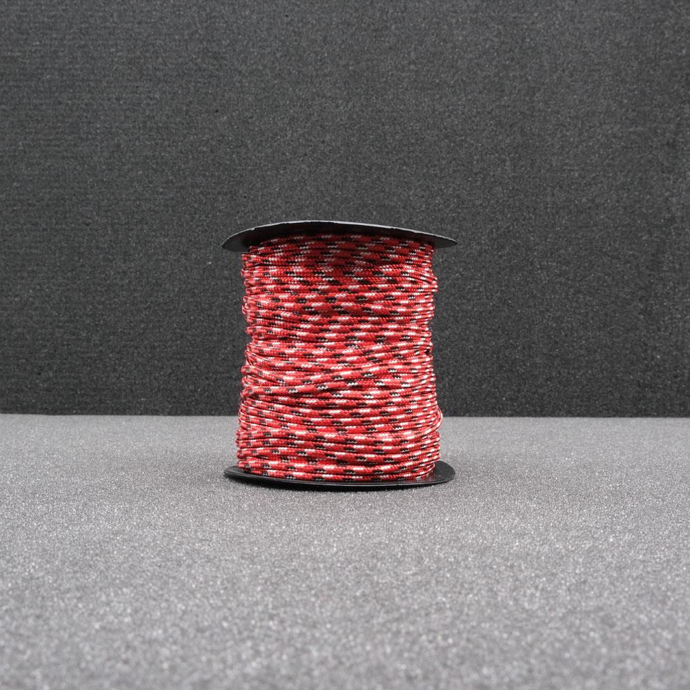 Paracord İp 2 mm Kırmızı Desenli No:32 Paracord İp 2 mm Kırmızı Desenli No:32