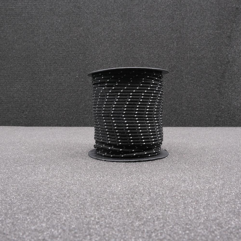 Paracord İp 2 mm Simli Siyah No:34 Paracord İp 2 mm Simli Siyah No:34