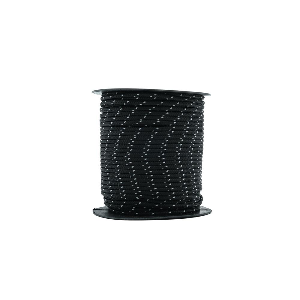 Paracord İp 2 mm Simli Siyah No:34