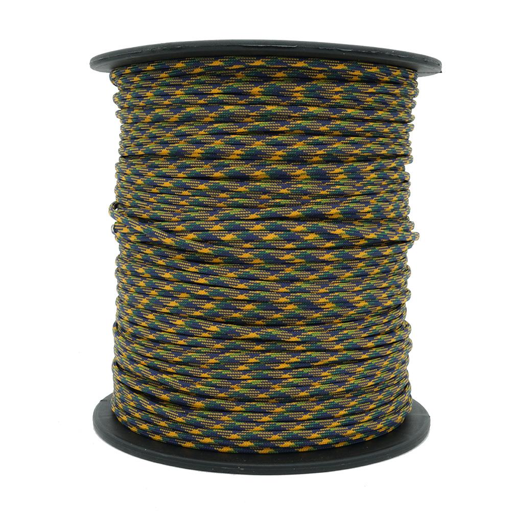 Paracord İp 4 mm Mavi Yeşil Hardal Desen No:43 Paracord İp 4 mm Mavi Yeşil Hardal Desen No:43