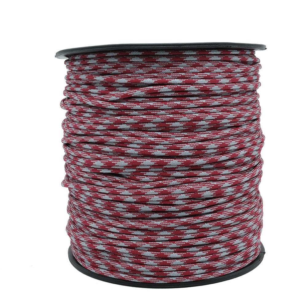 Paracord İp 4 mm Bordo Gri Desen No:45 