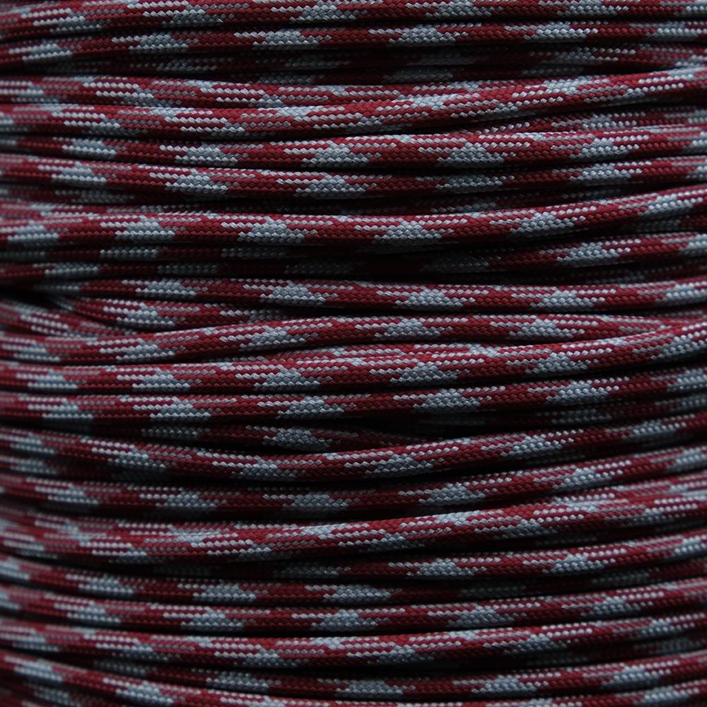 Paracord İp 4 mm Bordo Gri Desen No:45 