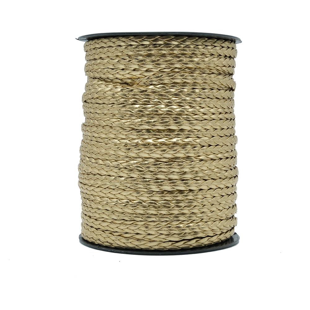 Saç Örgü Deri Gold 5 mm 1 Metre Saç Örgü Deri Gold 5 mm 1 Metre