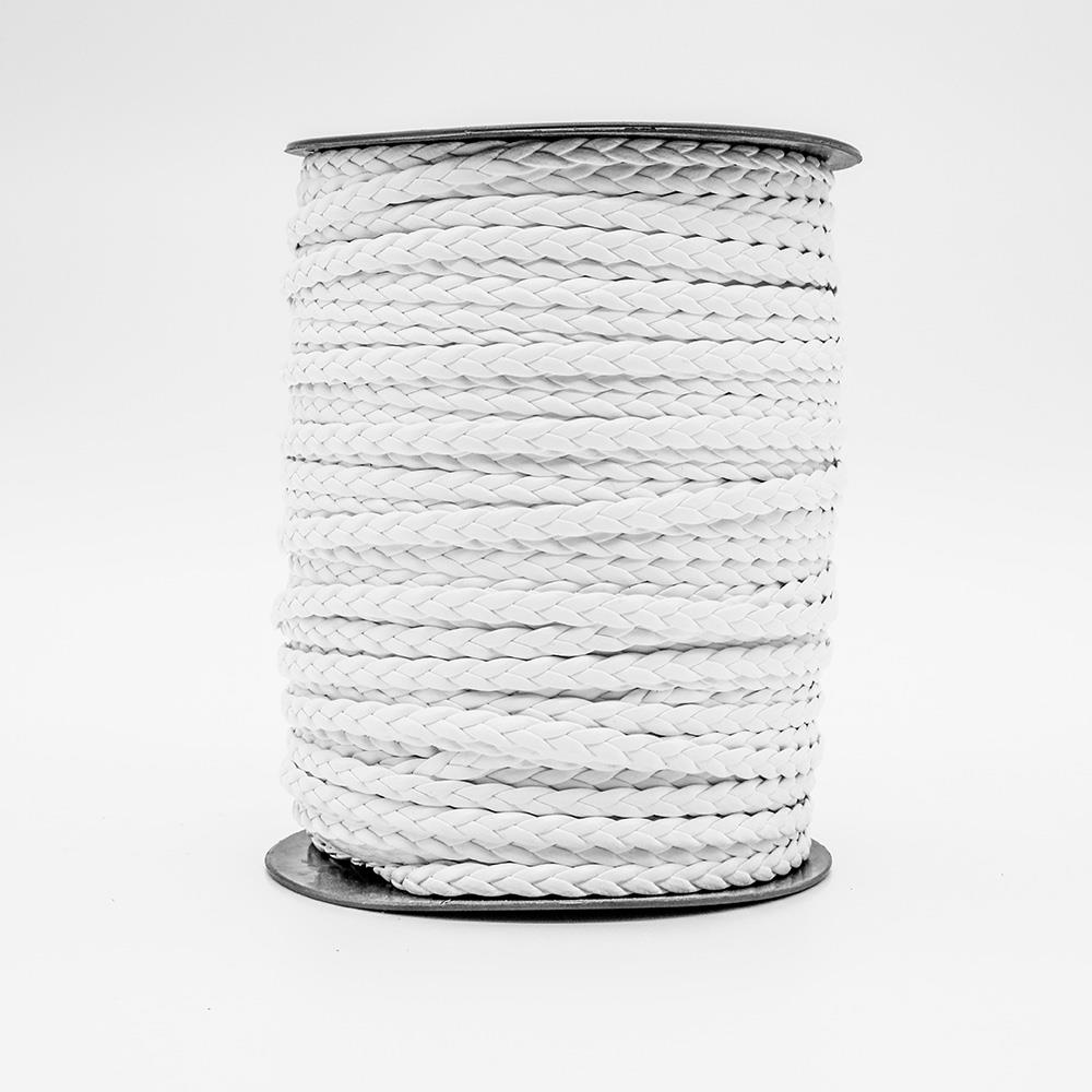 Saç Örgü Deri Beyaz 5 mm 1 Metre Saç Örgü Deri Beyaz 5 mm 1 Metre