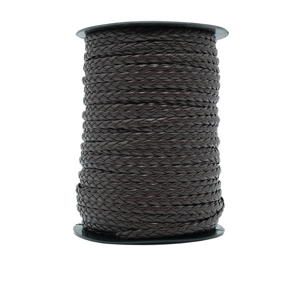 Saç Örgü Deri Koyu Kahve 5 mm 1 Metre Saç Örgü Deri Koyu Kahve 5 mm 1 Metre