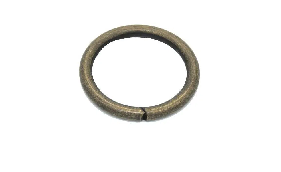 Paracord Aksesuar Bileklik,Hobi Bağlantı Metal Yuvarlak Halka 4 cm MAK104 - Antik
