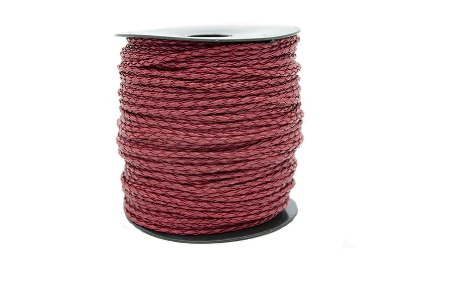 Tüp Örgü Deri Bordo 2,5 mm 1 Metre