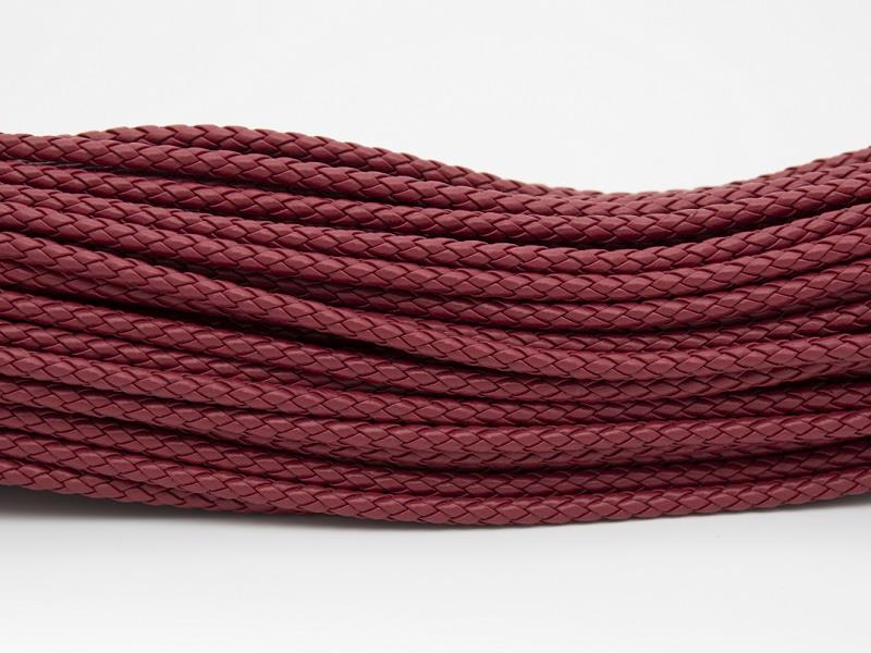 Tüp Örgü Deri Bordo 5 mm 1 Metre